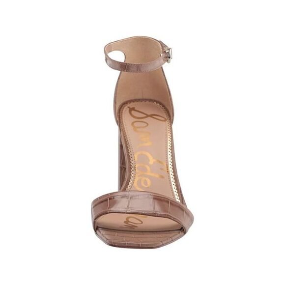NWT SAM EDELMAN Womens Beige Crocodile Daniella Leather Heeled Sandal 11 M - Picture 3 of 5